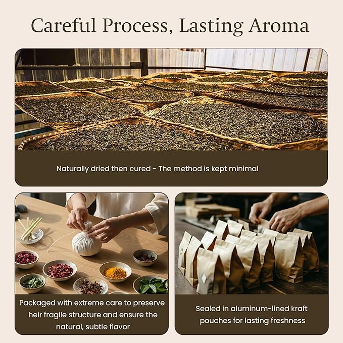 ANNHI TEA Silver Needle White Tea - 24 Tea Bags Loose Bud Naturally Sweet &amp Floral Delicate Herbal Tea Pack Organic Snow Shan Leaf Soothing Vietnamese Tea Leave