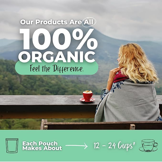 Healthy Immunity and Defense Loose Leaf Tea w/ Echinacea Elderberry Lemon Balm | Organic Herbal Tea | 2 oz (57 gram) | Decaf Vegan Healthy ZERO Caffeine Organic Herbs No Natural or Artificial