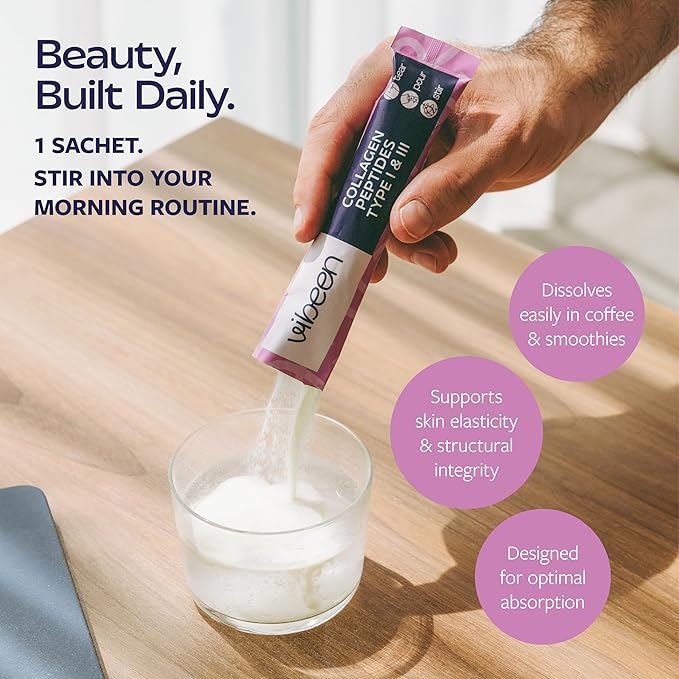Hydrolyzed Collagen Peptides Powder Packets with Biotin &amp Vitamin C 11g Collagen Per Serving Stick Grass-Fed Bovine Type 1 and 3 Per Serving (Unflavored) (20 Servings)