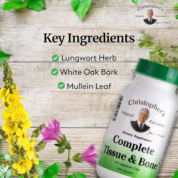 Dr. Christopher's Original Formulas Complete Tissue and Bone Formula Capsules 100 Count 440mg Each