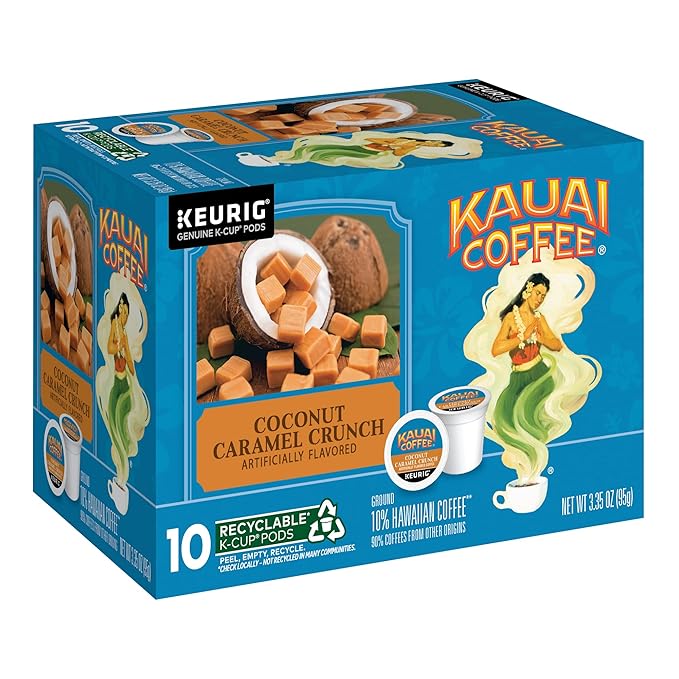 Kauai Coffee K-Cup Pods for Keurig Brewers – Arabica Coffee 10% Hawaiian – Mild Medium and Dark Roast Rich Smooth No Bitterness – Four Flavors 4 Packs of 10 Single Serve K-Cups