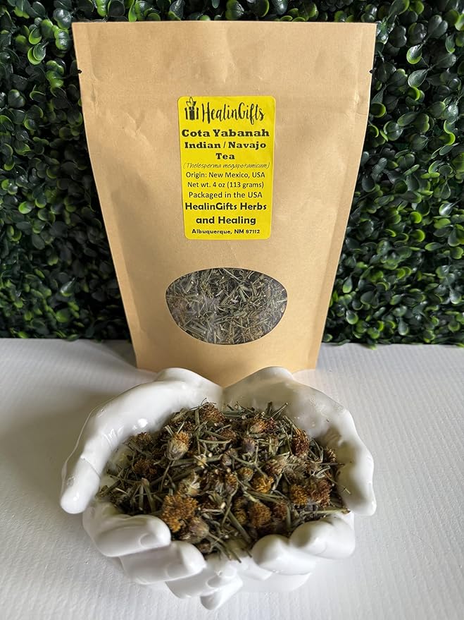 HealinGifts Cota Navajo Tea Indian Tea Greenthread Thelesperma Yabanah 4 ounces. Wildcrafted from North Central New Mexico.
