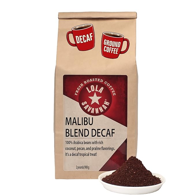 Lola Savannah Malibu Blend Ground Decaf Coffee 2lb