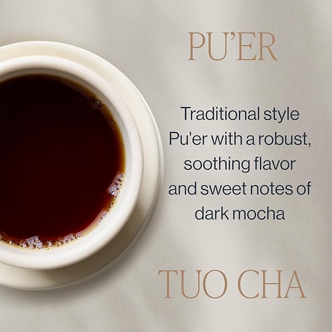 Rishi Tea Ancient Pu'er Tuo Cha Herbal Tea - Organic Direct Trade Loose Leaf Medium Caffeine Aged Ripe Pu-erh - 4 Ounces 15 Servings