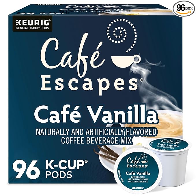 Cafe Escapes Cafe Vanilla Keurig Single-Serve K-Cup Pods 96 Count
