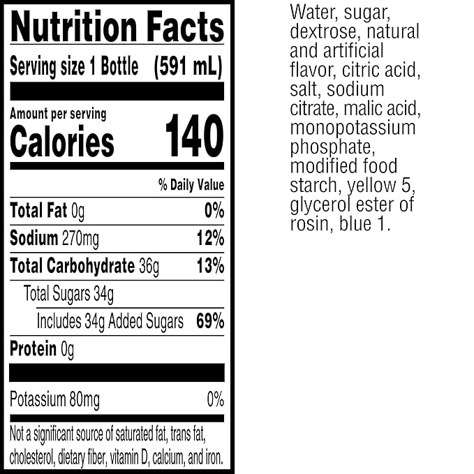 Gatorade Thirst Quencher Green Apple 20 Ounce  (Pack of 24)