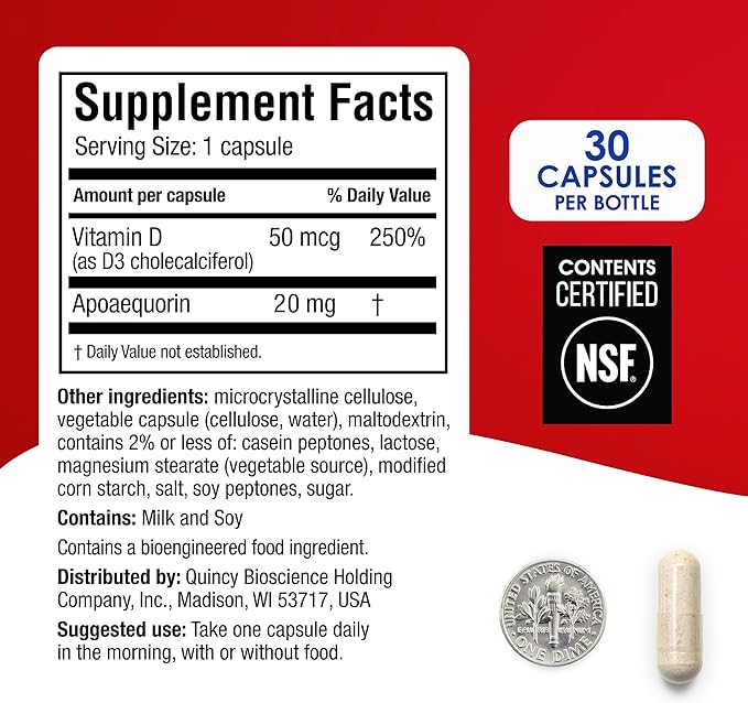 Prevagen Extra Strength - 30 Capsules |2 Pack| Formulated for Your Brain | 20mg of Apoaequorin Plus Vitamin D3 with 7-Day Pill Minder
