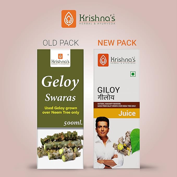 Krishna's Herbal &amp Ayurveda Geloy Juice - 500 Ml (Pack of 2)