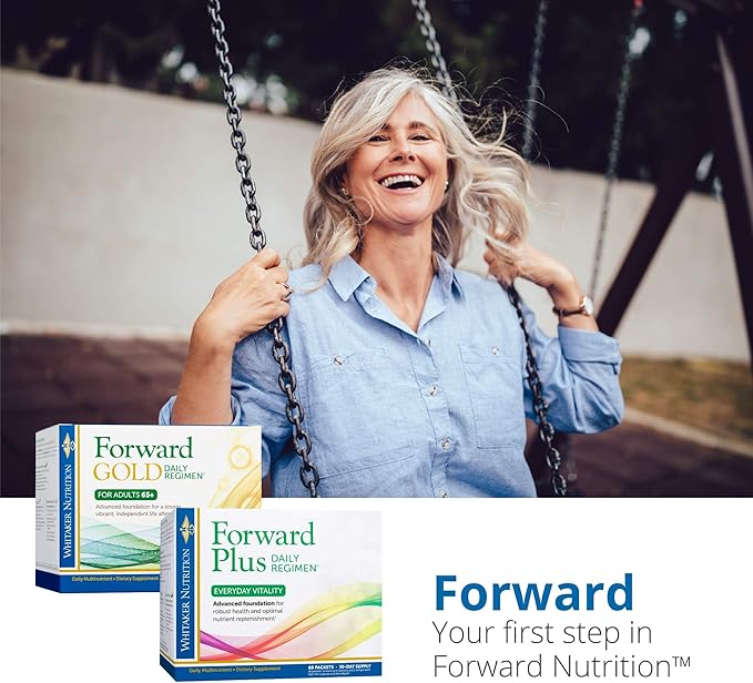 Dr. Whitaker's Forward Gold Daily Regimen Multi-Nutrient Vitamin Supplement for Adults 65+ 60 Packets (30-Day Supply)