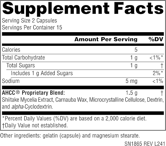 Source Naturals AHCC 750 mg Increases Natural Killer Cell Activity* - 750 mg - 30 Capsules
