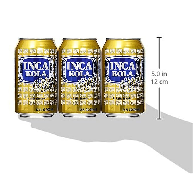 Inca Kola Golden Carbonated la kola dorada - 12 oz cans - 12pk