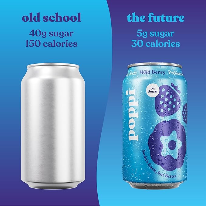 Poppi Sparkling Prebiotic Soda Beverage with Apple Cider Vinegar Seltzer Water and Fruit Juice Crowd Pleasers Variety Pack 12 Fl Oz Pack of 12 Packaging May Vary