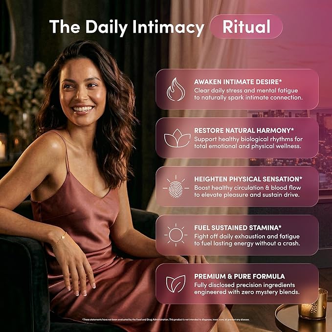 Libido Support for Women Fast Acting Libido Booster for Women - Natural Female Arousal Supplement with Horny Goat Weed for Desire Drive &amp Intimacy - Womens Libido Support Enhancement - 60 Capsul