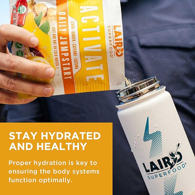 Laird Superfood Morning Jumpstart Powder Drink Supplement Lemon Lucuma Ginger and Cayenne Cleanse Organic 2.7 Oz Bag Pack of 1