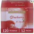 New English Teas Fruit &amp Herbal Tea 120 Teabags 12 Packs of 10 Individually Wrapped Tea Bags Naturally Caffeine Free (Strawberry)