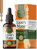 HERBAMAMA Lions Mane Tincture - Vegan Focus &amp Nerve Support with Lion's Mane Mushroom Extract - Hericium Erinaceus Brain Support Supplement - Non-GMO Alcohol &amp Sugar-Free - 42-Day Supply