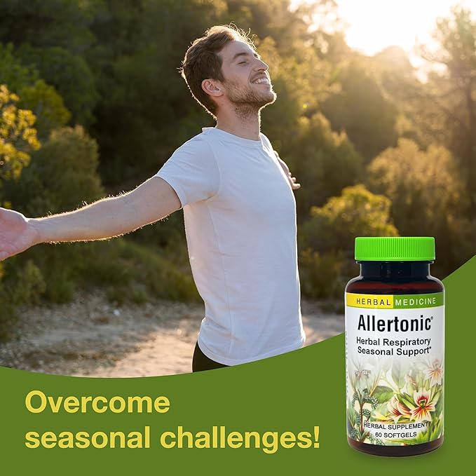 Herbs Etc. Allertonic - Healthy Breathing Support - Herbal Blend to Aid Against Seasonal Discomfort - Lung &amp Respiratory Health Support with Stinging Nettle - 60 Softgels (60 Servings)