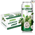 AZRA 100% Soursop Juice – 500ml Cans Exotic Fruit Juice Beverages – Zero Sugar Drinks Healthy Soursop Drink for Kids and Adults – Bulk 100% Juice Pack 12 Count