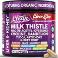 Clean Nutra Organic Milk Thistle Supplement | Liver Cleanse Detox &amp Repair + NAC Choline Dandelion Root TUDCA Artichoke Beet Root Burdock Holy Basil Kidney &amp Liver Support 90 Vegan Capsules