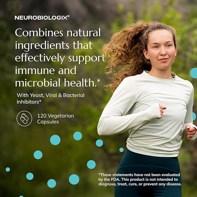 Neurobiologix Neuro-Immune Infection Control Monolaurin &amp L Lysine with Elderberry Olive Leaf Cinnamon Bark &amp Grape Seed Daily Immune Support for Men Women &amp Kids Gluten Free 120 Ca