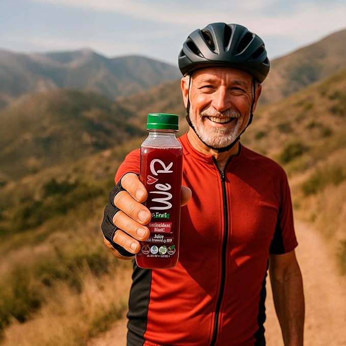 WE’R 100% Pomegranate Juice – Antioxidant Blast! – Cold-Pressed &amp HPP – 10 Pack – 11.2 fl oz Each (330 ml) – Superfood Power Not From Concentrate Vegan GMO-Free
