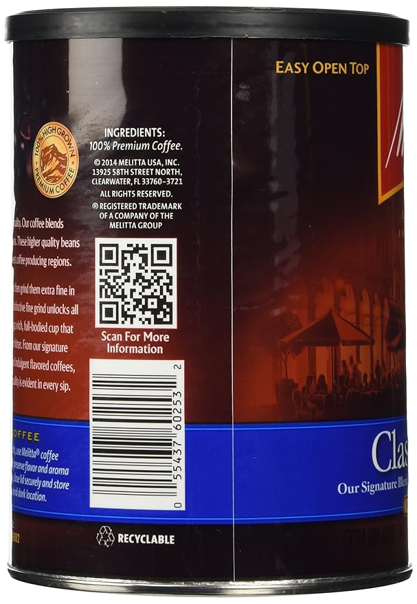 Melitta Classic Blend Medium Roast Ground Coffee 11-Ounce (Pack Of 4)