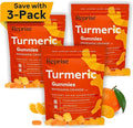 Turmeric Gummies for Women | Curcumin Supplement Gummies for Inflammation | Turmeric Supplement for Adults | Natural Curcumin Low-Sugar Vegan Mandarin Orange Flavor 45 Count (Pack of 3)