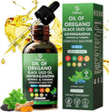 Oil of Oregano with Black Seed Oil | 8 in 1 Organic Oregano Oil Drops with Ashwagandha Moringa &amp Turmeric | Natural Herbal Supplements for Immune Support &amp Stress Relief | Vegan Friendly 2 F