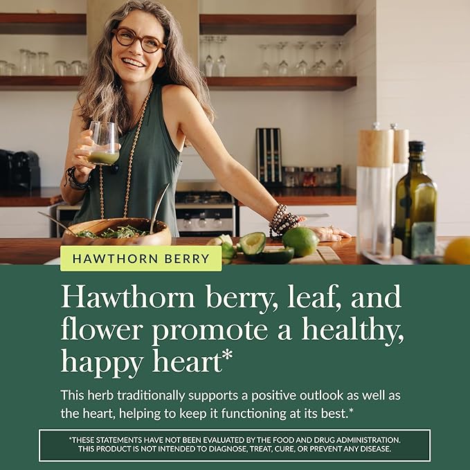 Gaia Herbs Hawthorn Supreme - Hawthorn Berry Supplement - with Herbs Traditionally Used to Support Heart Health* - 60 Vegan Liquid Phyto-Caps (60 Servings)