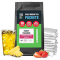Tiesta Tea - Fruity Paradise Cold Brew Loose Leaf Strawberry Pineapple Green Tea Medium Caffeinated Cold Brew Packets Makes 64 oz of Pitcher Per Bag (Pack of 10)