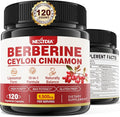 Berberine Supplement Organic 1500mg with Ceylon Cinnamon Bitter Melon Liposomal Berberine HCL Complex Supplements Immune &amp Digestive Support - Non-GMO Organic Vegan Berberine Capsules 120Cts