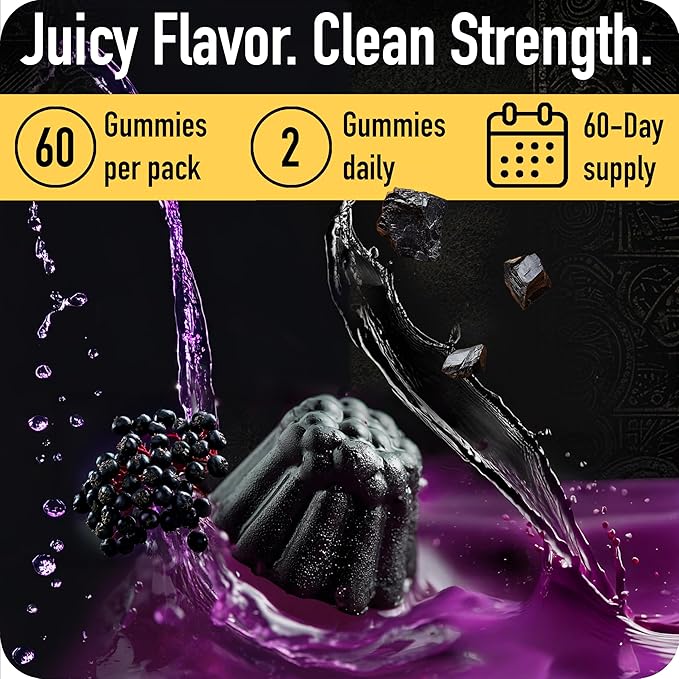 ad hoc 1100mg Gold Shilajit Gummies with Magnesium Lions Mane Rhodiola Grape Seed - Himalayan Shilajit for Men Women 85+ Trace Minerals &amp Fulvic Acid Pure Shilajit for Energy Immune Support6