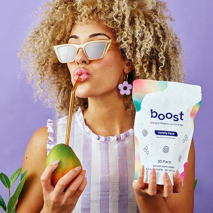 Truvy Boost Drink Variety Pack | 30 Stick Packs | Long-Lasting Energy Drink Mix with S³ Technology | Clean Focus and Vitality Support | Supports Clarity Endurance and Metabolism