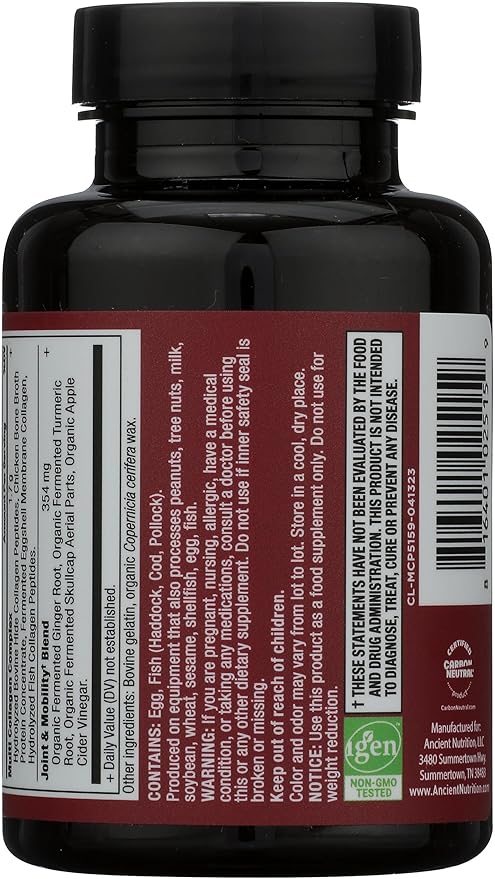 Ancient Nutrition Collagen Pills for Joint Support Multi Collagen Capsules 45 Ct Joint + Mobility Supports Joints Skin &amp Nails Exercise Recovery Paleo and Keto Friendly Gluten Free