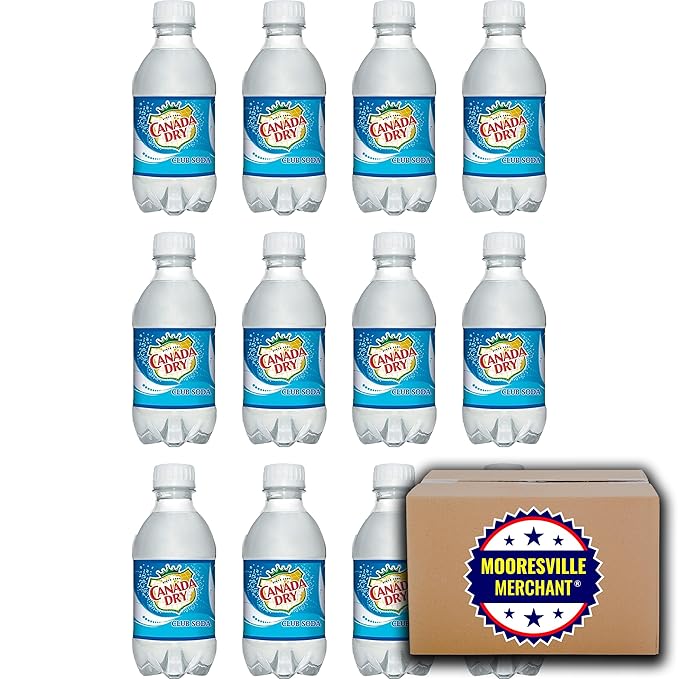 Club Soda Plastic Bottles 10 Oz 12 Pack In Snacker Safe Ship Box