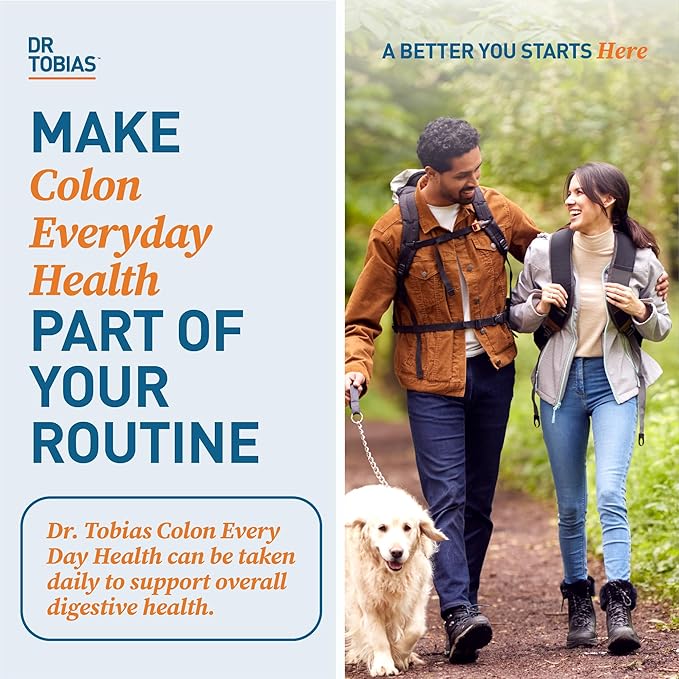 Dr. Tobias Colon Everyday Health - Gut Health for Women &amp Men - Psyllium Fiber Powder Drink with 4g Psyllium Husk Powder per Serving Vegan Gluten Free Non-GMO Strawberry Flavor 60 Servings