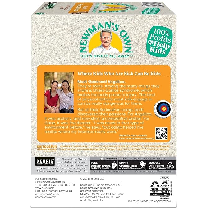 Newman's Own Organics -- SPECIAL DECAF COFFEE -- 96 K-Cups for Keurig