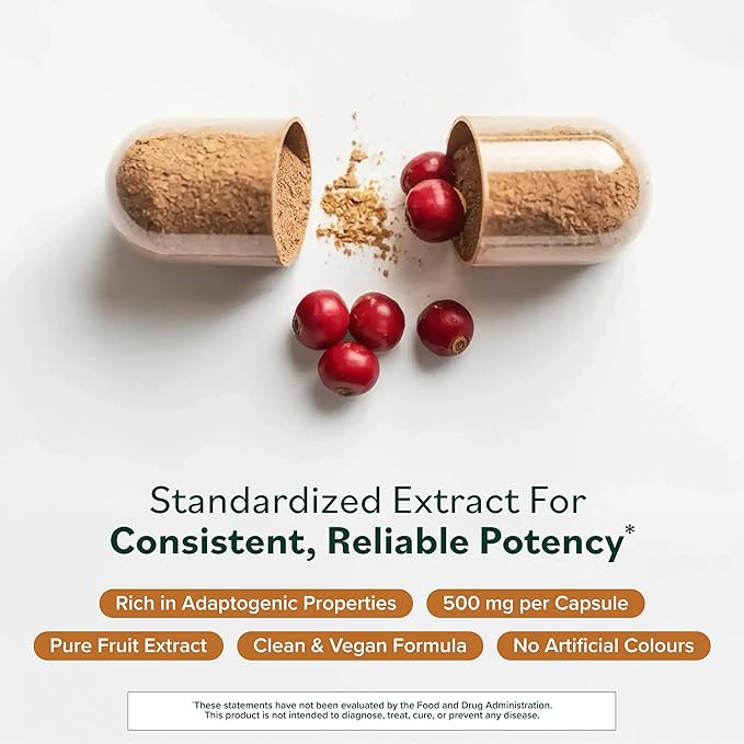 Prominent Nutrition Schisandra - Supplement for Liver &amp Stress Support - No Artificial Colors - Non-GMO Vegan &amp Gluten-Free - 60 Capsules (60 Servings)