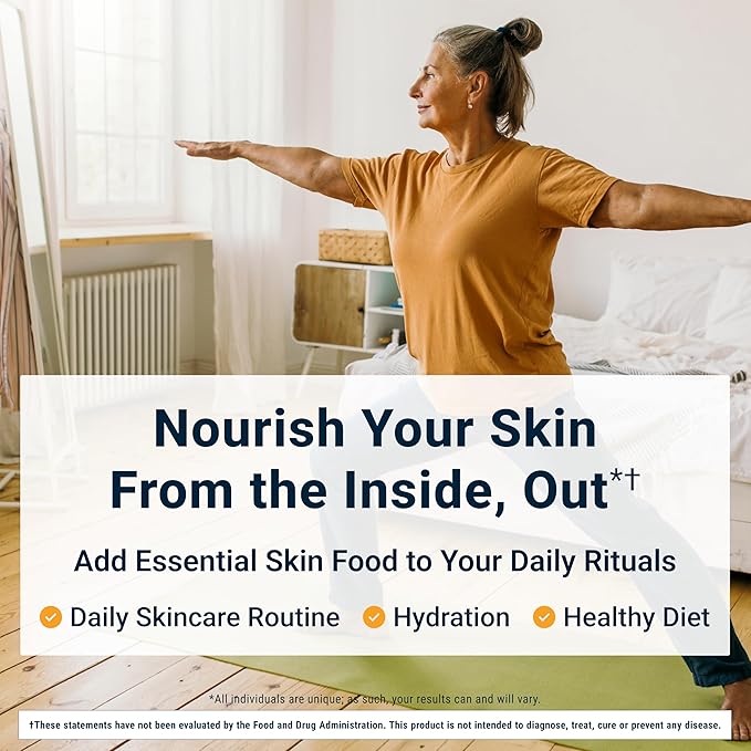 ACTIVATEDYOU Essential Skin Food Advanced Skincare Collagen Elastin Support Supplement for Aging Skin Helps Improve Appearance of Face Texture Sagging w/Dermaval Vitamin C (30 Count (Pack of 3))
