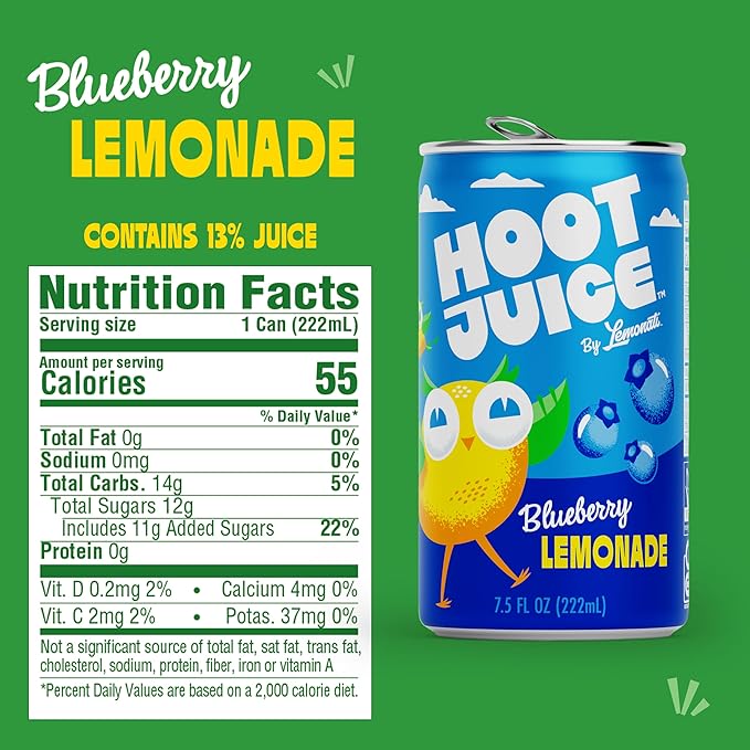 Hoot Juice Blueberry 24 Pack + Hoot Juice Kids Chair