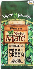 Mate Factor Fresh Yerba Mate Loose Herb Tea Fresh Green USDA Certified Organic 12 Ounce (Pack of 6)