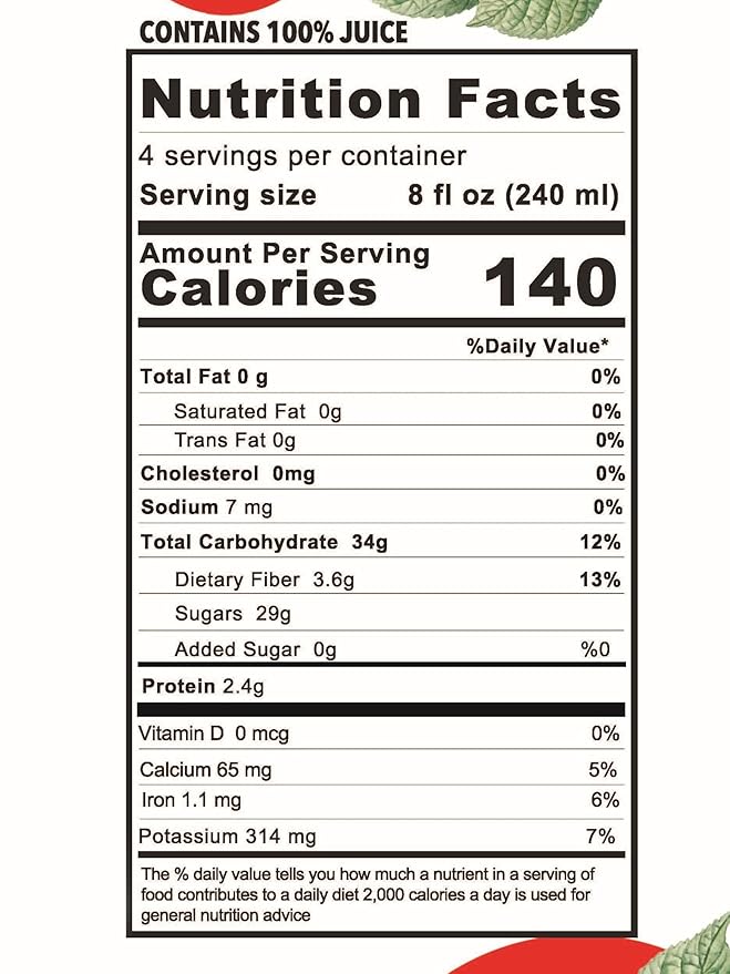 Anna and Sarah 33.8 Oz Organic Tart Cherry Juice - USDA Organic Certified - Glass Bottle (4 Pack) No Sugar Added No Artificial Colors No Preservatives No Flavors AddedNOT from Concentrate