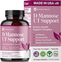 Pure D Mannose Capsules 1000mg Per Serve - Fast Acting UTI Support - Urinary Tract Cleanse &amp Bladder Health - Cranberry D-Mannose Dandelion Hibiscus Flower - 60 Veggie Caps