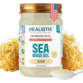 Healistix Raw Sea Moss Gel [16 Oz] - Exquisitely Crafted from Irish Seamoss Wildcrafted in The Pristine Waters of St Lucia A Natural Delight Sea Vegetable in Glass Jar