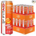 FITAID ENERGY 200mg Natural Caffeine Keto Mango Sorbet Optimum Performance Formula: BCAAs Quercetin Electrolytes Omega-3s 15 Calories Paleo Vegan &amp Gluten-Free 12-oz. Cans (Pack of 24)