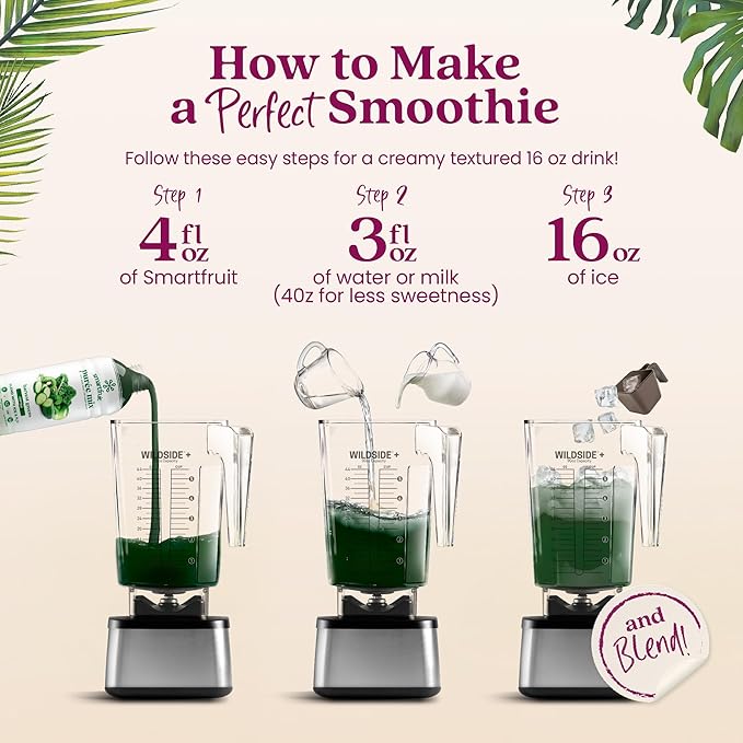 Smartfruit Harvest Greens + Detox – 100% Real Fruit Purée with Kiwi Cucumber Kale Spinach Lemongrass Apple &amp Banana – Great for Smoothies Juice Yogurt Cocktails Teas &amp More – 2-Pk 48