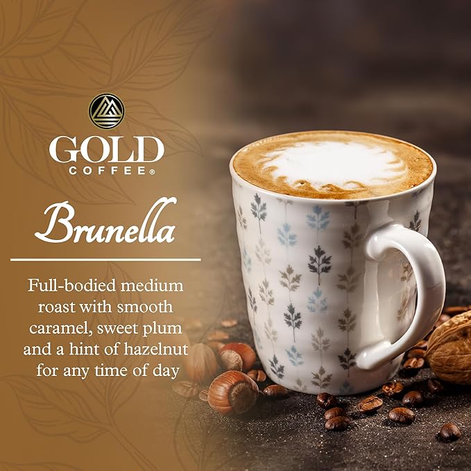 Gold Coffee Bundle | Velara Brunella &amp Lunesa Light Medium &amp Dark Roast Ground |100% Arabica Coffee 12 oz. (Pack of 3)
