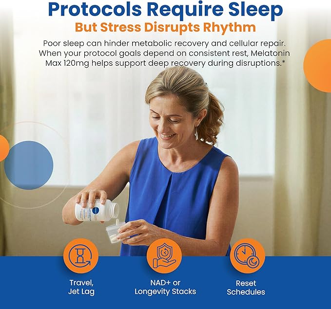 120mg Extra Strength Melatonin MAX - Single Capule Dose - High Dosage Melatonin Ensures Amply Supply Of This Important Hormone - 100% Drug-Free Vegan Non-GMO Gluten-Free (30 Capsules)