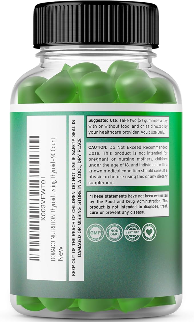 Melatonin for Adults (240 Count) - Fast Dissolving Melatonin Per Tablet - Mixed Berry Flavor and Thyroid Support For Adult (90 Gummies) Support Supplement - Delicious Apple Flavor - Vegan &amp USA Ma