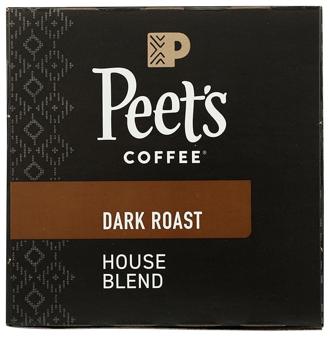 Peet's Coffee House K Cup Coffee Pods for Keurig Brewers Dark Roast 10 Pods 4.4 oz